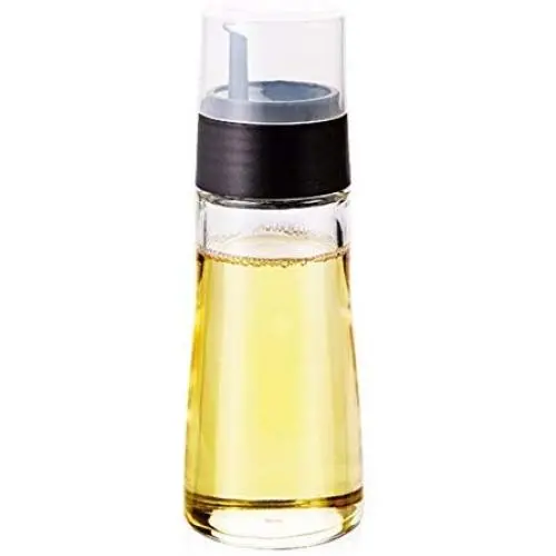 Kitchen Food Storage Jar Airtight Food Storage Kitchen Glass Jar Moisture-Proof Home Multi-Purpose Jam Bottle Cruet 200Ml Balsamic Vinegar Bottle (Color : Black)