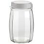 Buolo  Honey Lemon Glass Bottle Jam Bottle Multi-Grain Sealed Jar Passion Fruit Bottle Storage Jar Glass Jar 8318 White 1.7L