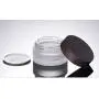 Bouteilles en verre glacé, pots à crème vides, contenants de voyage pour échantillons cosmétiques avec insert en PE, 2 pièces (50g) Bouteilles en verre glacé, pots à crème vides, contenants de voyage pour échantillons cosmétiques avec insert en PE, 2 pièces (50g)