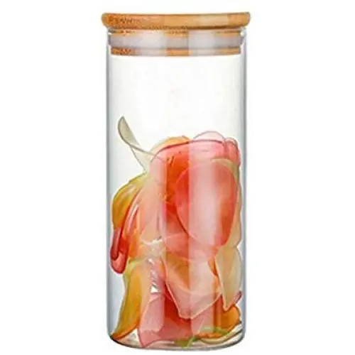 Glass Caddies Storage Jar, High Borosilicate Glass, Airtight Sealing Ring, More Size for Tea Coffee Herb Spices Sugar etc. (6.5x10cm) Glass Caddies Storage Jar, High Borosilicate Glass, Airtight Sealing Ring, More Size for Tea Coffee Herb Spices Sugar etc. (6.5x10cm)