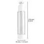 50 ml / 1,7 oz 3er Set Transparent PS Kunststoff Airless Vakuum Pumpen Glasflasche Beutel Flasche Behälter für Kosmetik Make-up Seren Creme Lotion Reise-Toiletten Flüssige Toner Proben