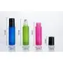 6 STÜCKE 10 ml/0,34 oz Leere Refüllbare Frostgrüne Glasrollerflaschen Mit Edelstahl-Rollkugel Kosmetik-Dispenser-Behälter Flasche Gefäß Topfhalter Für Ätherische Öle Parfüme Lippenöl Und Mehr