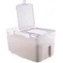 HOMELUNY Set von 4 Küchen Luftdichte Reis-Aufbewahrungsgläser, Feuchtigkeitsdicht, für Zuhause, 20 kg Groß, Klar für Reis, Zucker, Mehl, Snacks – Lebensmittel trocken und frisch aufbewahren