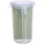 5L Pp Transparent Partition Store Vacuum Can Whole Grains Storage Jar for Kitchen Pink/Green/Blue L Size,Green