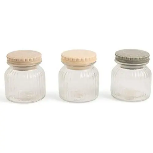 Villa d Este Home Tivoli Pastel Set of 3 Jars with Lid Grey/Pink/Beige, 3 Units Villa d Este Home Tivoli Pastel Set of 3 Jars with Lid Grey/Pink/Beige, 3 Units