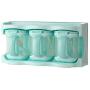 Seasoning Box Storage Containers Condiment Plastic Spice Jars Dispenser For Salt Sugar Cruet Spoon Kitchen Storage Container,Light Grey