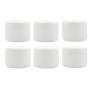 Ericotry White Plastic Jar with Dome Lid 8 Oz (250g) Refillable Make-up Cosmetic Jars Empty Face Cream Lip Balm Lotion Storage Container Pot Case (Pack of 6)