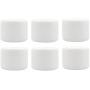 6PCS White Plastic Jar with Dome Lid Refillable Make-up Cosmetic Jars Empty Face Cream Lip Balm Lotion Storage Container Pot Case Holder 8.81 Oz (250g)