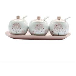 Mini Spice Jars Small fresh combination seasoning jar three-piece kitchen supplies