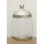 Italo Ottinetti Square Glass Jar Glazed Aluminium Mat Lid 1 Litre Aluminum, Metallic, One Size Italo Ottinetti Square Glass Jar Glazed Aluminium Mat Lid 1 Litre Aluminum, Metallic, One Size