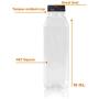 PACKAGE OF 30-PLASTIC 16 OZ JUICE/MILK/DRESSING BOTTLES BPA FREE BY PEXALE(TM) (BLACK CAPS, 30)