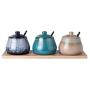 Mini Spice Jars Porcelain color ceramic kitchen seasoning jar household three-piece suit