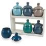 Villa dEste Home Tivoli Jars with Stand, Ceramic, Multicoloured, One Size