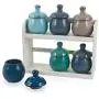 Villa dEste Home Tivoli Jars with Stand, Ceramic, Multicoloured, One Size