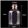 20pcs 50ml 60ml Small Glass Bottles With Cork Stopper Empty Spice Bottles Jars Gift Crafts Vials,50ml