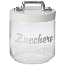 Italo Ottinetti Glass Storage Jars with Hermetic Lid White 0.75 Litre Zu, one Size