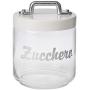 Italo Ottinetti Glass Storage Jars with Hermetic Lid White 0.75 Litre Zu, one Size