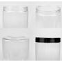 Lawei 8 Pack 34 oz Clear Plastic Jars with Black Lids - Plastic Food Storage Jars for Kitchen & Household Storage of Dry Goods, Nuts, Cookie and more