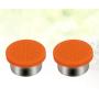 UPKOCH 2pcs Stainless Steel Spice jar Food Storage Container Leakproof Snack Salad Dressing Seasoning Pot with Silicone Lid