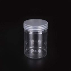 UPKOCH 10 pcs Food Storage Can Plastic Wild-mouth Sealed Transparent Container Storage Jar with Lid for Coffee Bean Honey Nuts (700ml)