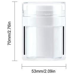 Airless Pump Jars, Sdootbeauty 30ml/1oz Empty Refillable Makeup Cosmetic Jar Containers, Airless Lotion Cream Jars with Lids Air Pump Travel Jars, 2 Pack