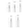 6PCS 50ml/1.7oz Empty Refillable Transparent Plastic Pump Press Bottles Vial Jars Lotion Dispenser Portable Travel Makeup Cosmetic Container Holder for Bath Shower Gel Shampoo Toiletries Liquid