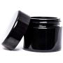 ultravioLeaf 30 ml (1 fl oz) Pocket Size Black Ultraviolet Glass Screw Top Jar | Airtight Stash Container 3-Pack