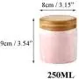 Danmu 1Pc of Lead Free Ceramic Marble Pattern Candy Dish with Bamboo Airtight Lids Candy Cookie Jar Storage Jar Jewelry Box Buffet Jar Biscuit Coffee Oatmeal Tea Sugar Container (250ML, Pink) Danmu 1Pc of Lead Free Ceramic Marble Pattern Candy Dish with Bamboo Airtight Lids Candy Cookie Jar Storage Jar Jewelry Box Buffet Jar Biscuit Coffee Oatmeal Tea Sugar Container (250ML, Pink)