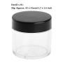 CHICTRY 10Pcs Plastic Clear Jars Empty Refillable Leak Proof Travel Sample Jars with Lids for Makeup Cosmetic Lotion Creams Oils Salves Ointments Black 30g One Size