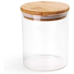 Coolbros Glass Storage Jar, Kitchen Food Containers, Food Storage Container Canister Jar with Bamboo Lid Silicone Sealing,10CM12.5CM,950ML(32 OZ)