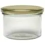 Bouteilles Viva Haushaltswaren # 61824 - 6 Pots 165ml avec Bouchon Fileté, Pots à Confit en Or/avec Chute-Potion, Verre, Transparent, 6,3 x 6,3 x 7,3 cm