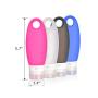 Silicone Travel Containers Bottles Portable Refillable Squeeze Tube with Cream Jars and Shower Line Lanyard(4Bottles+3Jars)