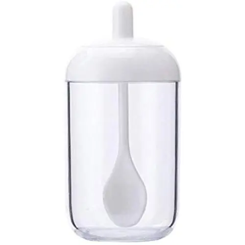 Ruipunuosi Kitchen Household Spoon Cover One Moisture-Proof transparent cruet Seasoning Jar With Spoon Condiment Pots Clear Spices Container Ruipunuosi Kitchen Household Spoon Cover One Moisture-Proof transparent cruet Seasoning Jar With Spoon Condiment Pots Clear Spices Container