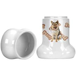 Carolines Treasures CK2234BSTJ German Shepherd Bone Shaped Treat Jar, multicolor