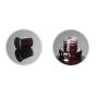 2pcs 1.7oz Glass Lotion Bottle Pump Bottle Empty Cosmetic Sample Containers for Emulsion Essence Massage Oil with Plastic Pressure Pump Head and Lid (Wine Red)