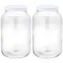 2er Pack Scoby mit 1 Gallone Glas Kombucha Einfachstarter-Set zum Hausebrauen und Fermentieren mit Tuchfilter, Gummiband und Plastikdeckel – von Kitchentoolz