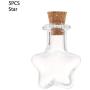 Glass Jars Bottles With Cork Stoppers 5pcs/pack Mini Glass Cork Bottles Empty Sample Jars Wishing Bottle Wedding Home Decoration Pendants Cork Stopper Storage Vial
