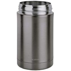 Isosteel VA-9684AT 17 fl. oz 18/8 Stainless Steel Double-Wall Vacuum Food Container, Titanium Gray