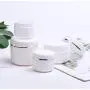 250ML 8 Oz Empty Cosmetic Jars with Dome Lids and Built-in Inner Liner Refillable Portable Scrubs Oils Container Storage Holder Case for Nail Accessories Salves Cream Lotion (Pack of 4, Silver)