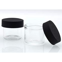 5 ML Glass Storage Jars (48 Jars) Black Silicone Lid