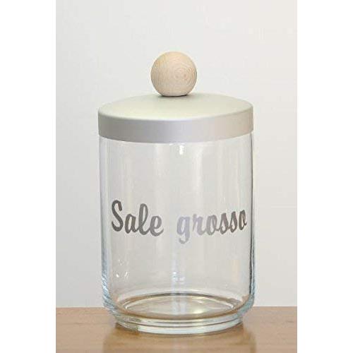 Italo Ottinetti Glass Jar Alluminium Lid Wooden Knob 1 Litre Sg, Metallic, one Size