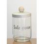 Italo Ottinetti Glass Jar Alluminium Lid Wooden Knob 1 Litre Sg, Metallic, one Size