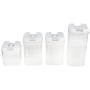 vinmax Kitchen Canister Set 4 packs Bottles for Coffee/Tea/Milk Powder/Spice Vacuum Storage Tank Jars