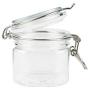 250Ml Plastic Clip Top Storage Jar with Airtight Seal Lid Kitchen Food Container Tableware Preserving Cosmetic Cream