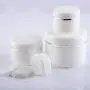6 PCS 50ML 1.7OZ Weiße PP-Gesichtspflege-Creme-Flaschen mit Liner Dome-Deckel Leere Refillbare Dichtungssichere Kosmetikbehälter Körpercreme-Töpfe Boxen Lotion-Dispenser Behälter Balsam-Lagerbehälter