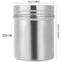 Candy 304 Stainless Steel Sealed Storage Jar Portable Tea Coffee Beans Container Glass Container Safe Non Toxic,S