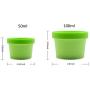 3PCS 50ML 1.7oz Green Empty Plastic Storage Containers Jar With Lid Cream Liquid Water Lotion Box Make Up Cosmetic DIY Mask Cream Sample Packing Bottle Case Best Xmas Gift