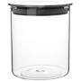 Glass Food Storage Jar, Borosilicate Containers with Airtight Stainless Steel Lids,Clear Glass Kitchen Canisters, 20.3 FL OZ (600ML)