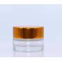 Pinklife 5g Glass Jar Cosmetic Containers 19 pcs Refillable Round Makeup Pots Lip Blam Cream Sample Jars Bottles With Gold Lids