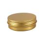 Xigeapg 10Pcs Cans Screw Top Containers Aluminum Round Cans Travel Tins Storage Jar Food Tins Containers Tins With Lids,Gold